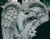 Cemetery Angel Resting Her Head